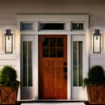 1 Set Farmhouse 1-Light Outdoor Wall Sconce – Black Exterior Lantern for Porch or Front Door