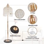 3-Light Crystal Floor Lamp – Elegant Waterfall Bead Design with Gold Finish - Image 6