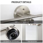 4-Light Brushed Nickel Vanity Sconce – Modern Bathroom Wall Lamp with Frosted Glass - Image 6