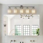 5-Light Brushed Nickel Vanity Light – Modern Bathroom Wall Lamp (No Bulbs Included) - Image 3