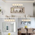 5-Light Brushed Nickel Vanity Light – Modern Bathroom Wall Lamp (No Bulbs Included) - Image 4