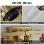 5 Light Luxury Gold Vanity Light – Modern Contemporary Bathroom Lighting Fixture - Image 4