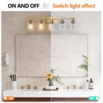 5 Light Luxury Gold Vanity Light – Modern Contemporary Bathroom Lighting Fixture - Image 5