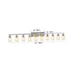 Chrome Vanity Light – Modern Bathroom Wall Fixture with Clear Glass Shades - Image 6