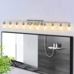 Chrome Vanity Light – Modern Bathroom Wall Fixture with Clear Glass Shades - Image 2
