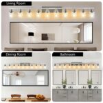 Chrome Vanity Light – Modern Bathroom Wall Fixture with Clear Glass Shades - Image 3