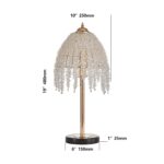 Crystal Table Lamp, 19-Inch Vintage Waterfall Style with Marble Base for Bedroom or Living Room - Image 6