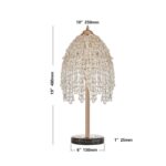Crystal Table Lamp, 19" Vintage Waterfall Design with Teardrop Beads and Marble Base - Image 6