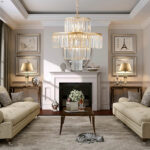 Luxury Gold Crystal Chandelier – 12-Light Round 4-Tier Pendant Light