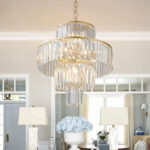Luxury Gold Crystal Chandelier – 12-Light Round 4-Tier Pendant Light - Image 2