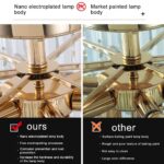 Sunpez 19.7 Modern 5-Tier K9 Crystal Chandeliers – 10-Light Luxury Flush Mount Ceiling Fixture